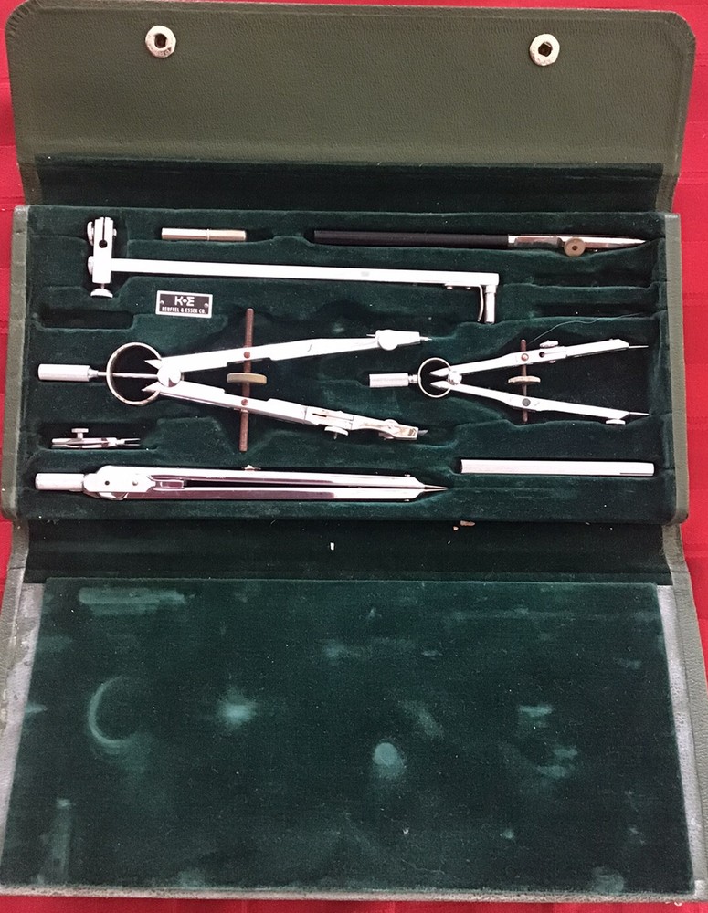 K&E KEUFFEL & ESSER VINTAGE DRAFTING SET W/ Case