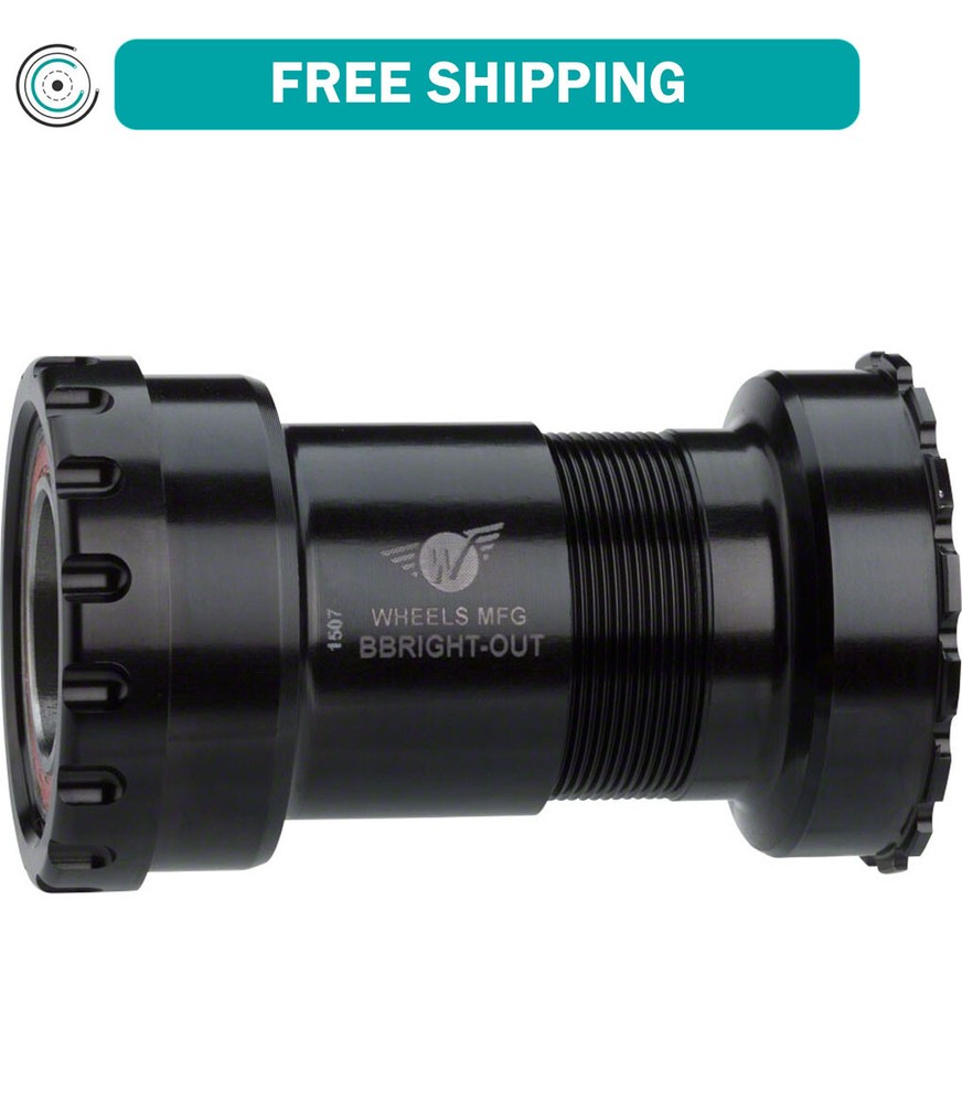 Wheels Manufacturing BBright to Bottom Bracket Angular Bearings Black