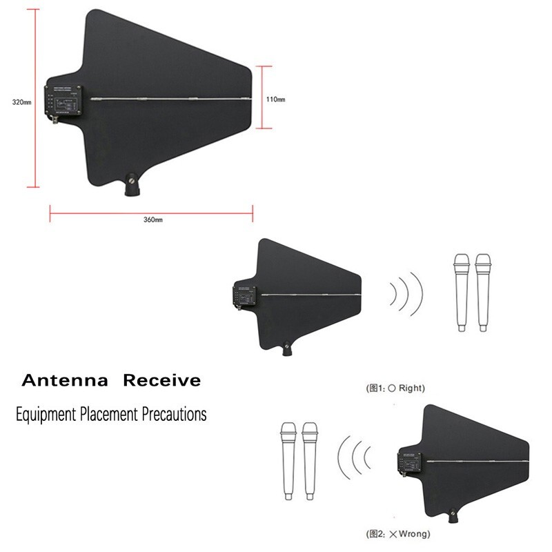 UHF Active Directional Antenna Power Distribution System for shure wireless MIC