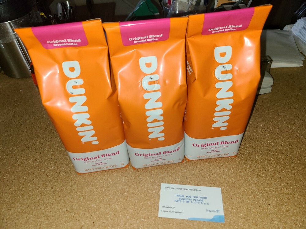 Dunkin Donuts Three Pounds Ground Original Blend Coffee (GROUND) Medium Roast