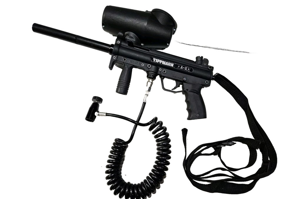 Tippmann A5 Max Flo RT Reactive Trigger Paintball Gun With Remote And Sling
