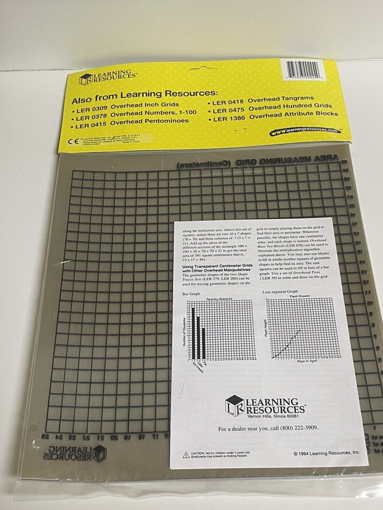 Learning Resources Overhead Transparency Set (Grids, Base 10, Money)