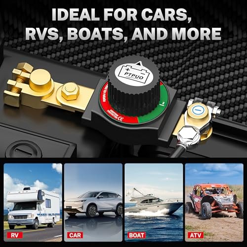 Top Post Battery Disconnect Switch, Car Battery Disconnect Negative Top Post