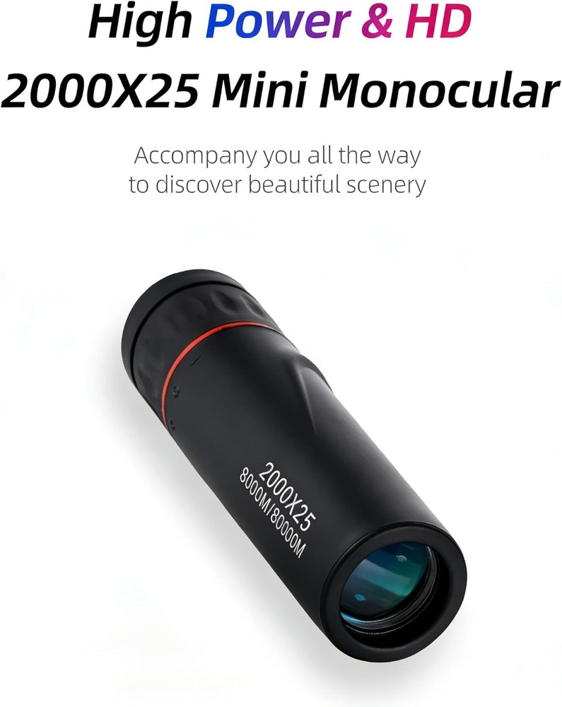 Mini Monocular Telescope 25X w/ Phone Adapter