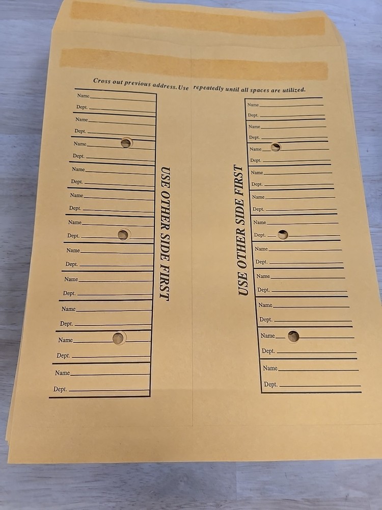 Interoffice Envelope Kraft, String Seal, Printed both Side, 12 x 16 95 pack