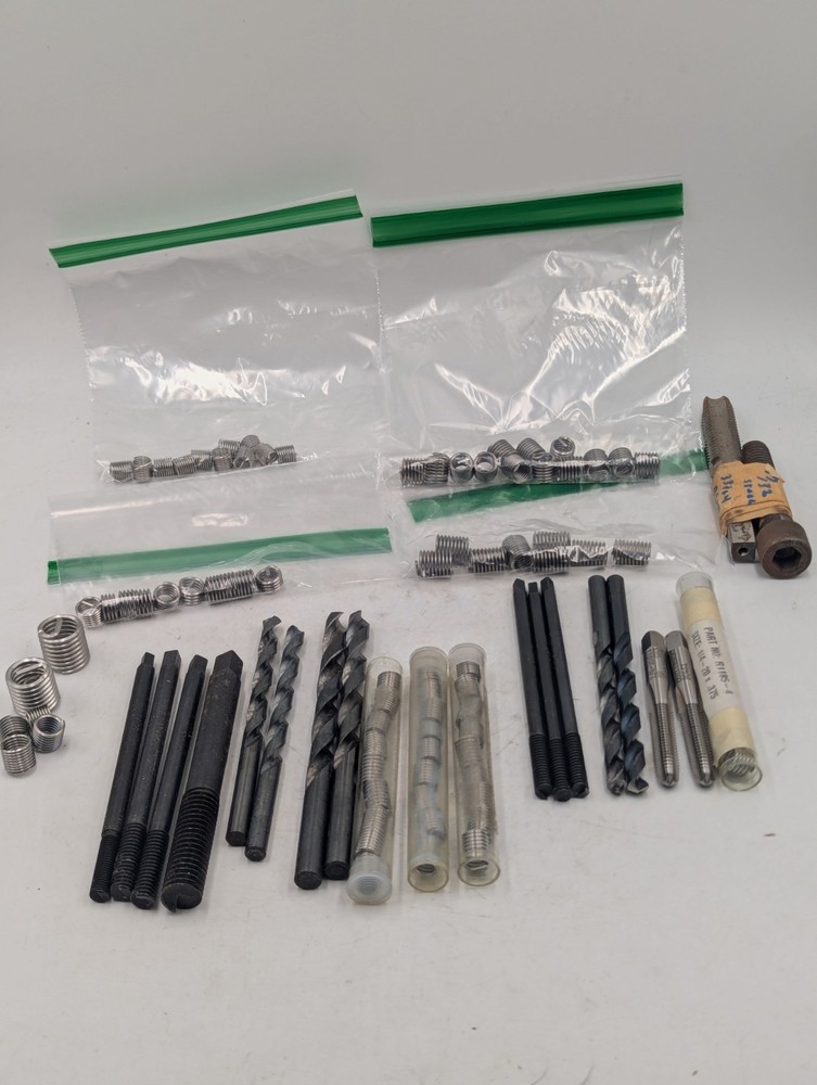 Helicoil Thread Insert Repair Misc Large Lot Drill Bit Mandrel Coils Inserts