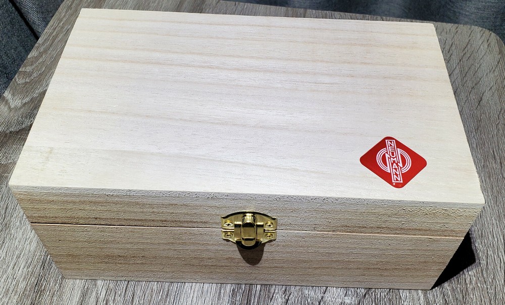 Custom Neumann Logo Dome Epoxy Badge Sticker- Red & White
