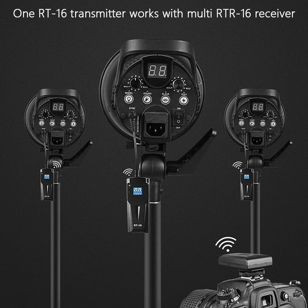 RTR-16 Flash Trigger Receiver - 433MHz, 16 Channels for Studio Strobe Lighting