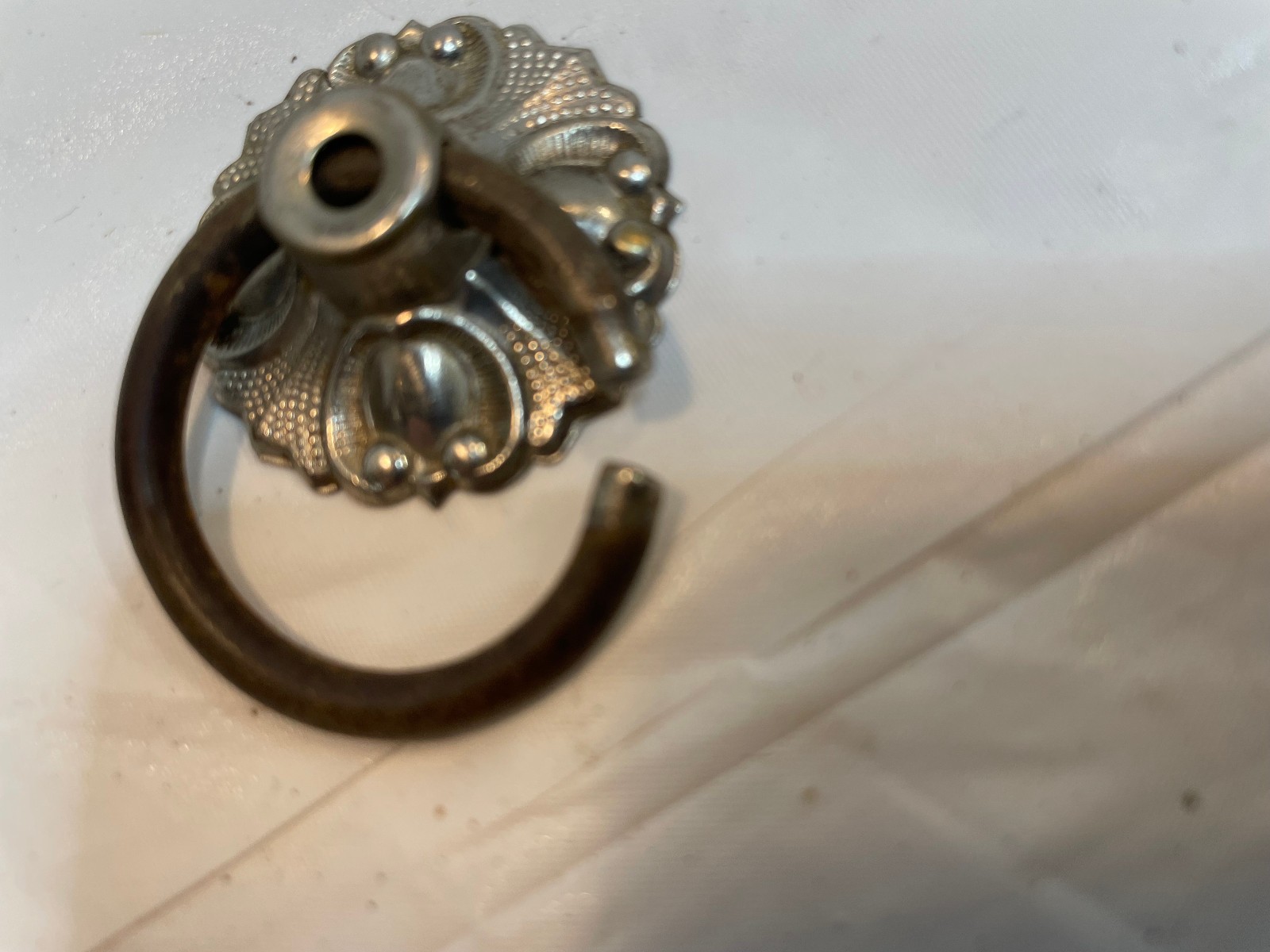 Antique Ornate Metal Victorian Antique Drawer Pulls Cabinet Handles - Lot of 3