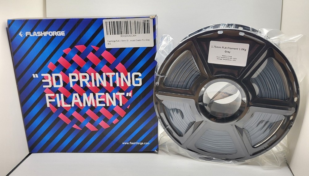 FlashForge 3D Printer Filament PLA 1.75mm GRAY 1kg Grey