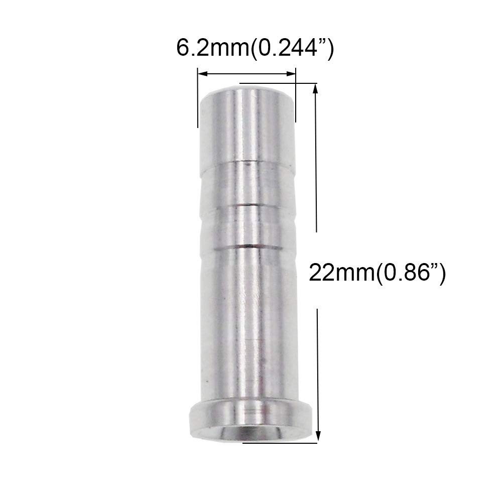 12pack Archery Arrow Aluminum Inserts for 0.244’’ Carbon Arrow Shaft, Practic...