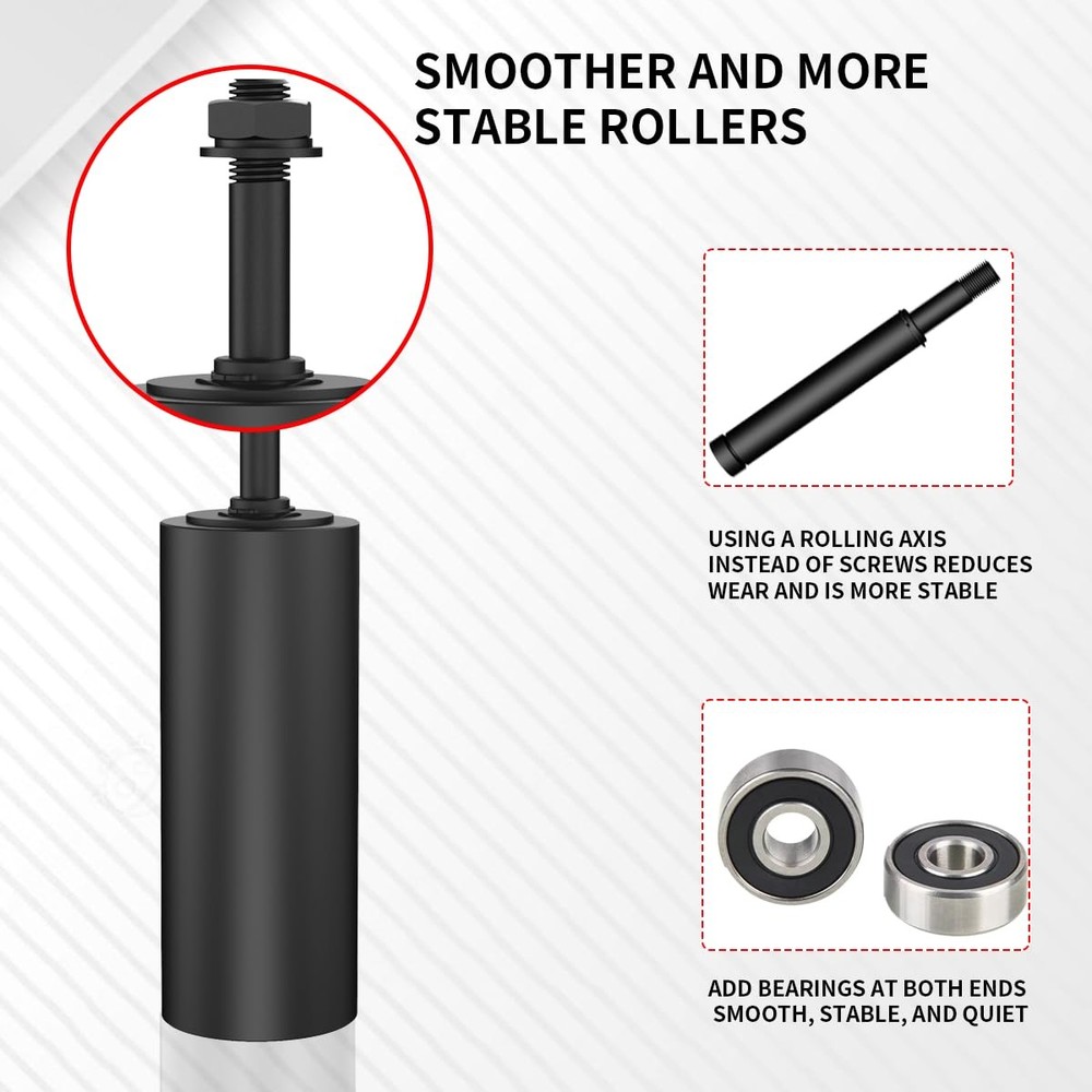 Sdstone Adjustable Slide Gate Guide Roller, 6" Dual Hard Nylon Guider,Heavy D...