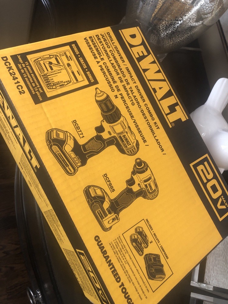 DEWALT DCK241C2 20 Volt, Max Compact Brushless Drill / Driver Impact Combo Kit