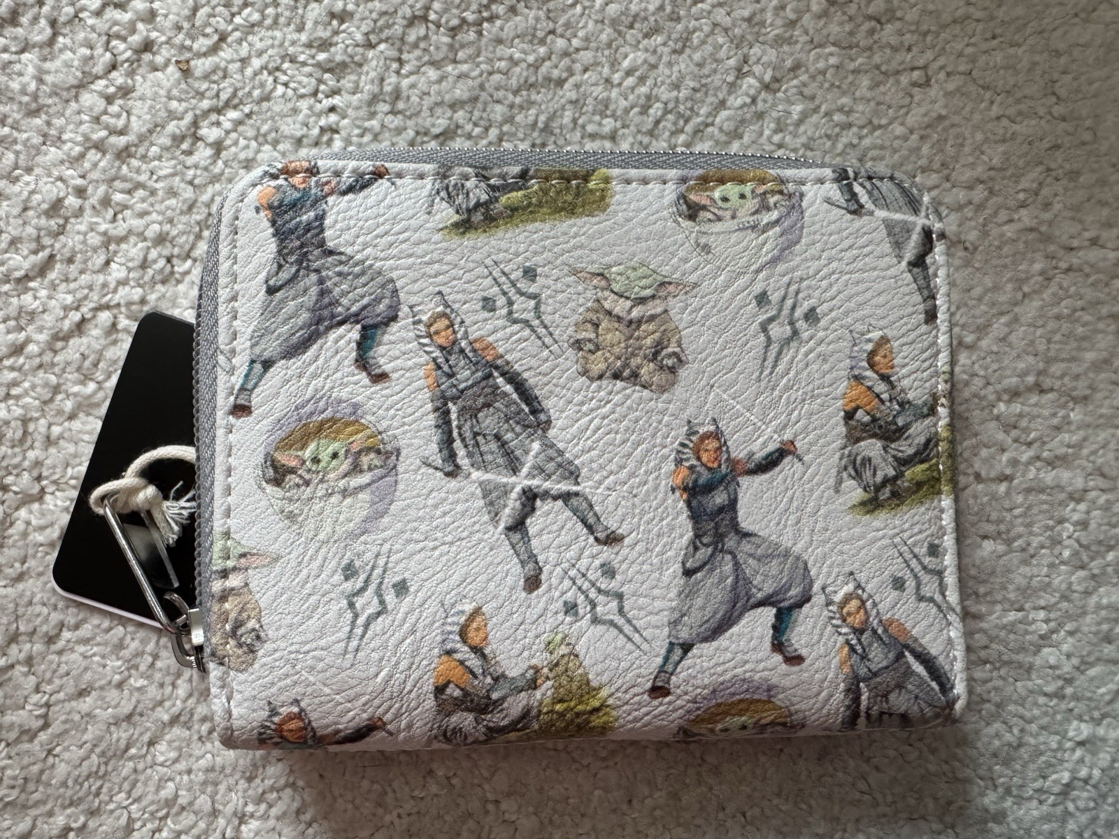 NWT LOUNGEFLY STAR WARS Ahsoka & Grogu Zip Around Wallet