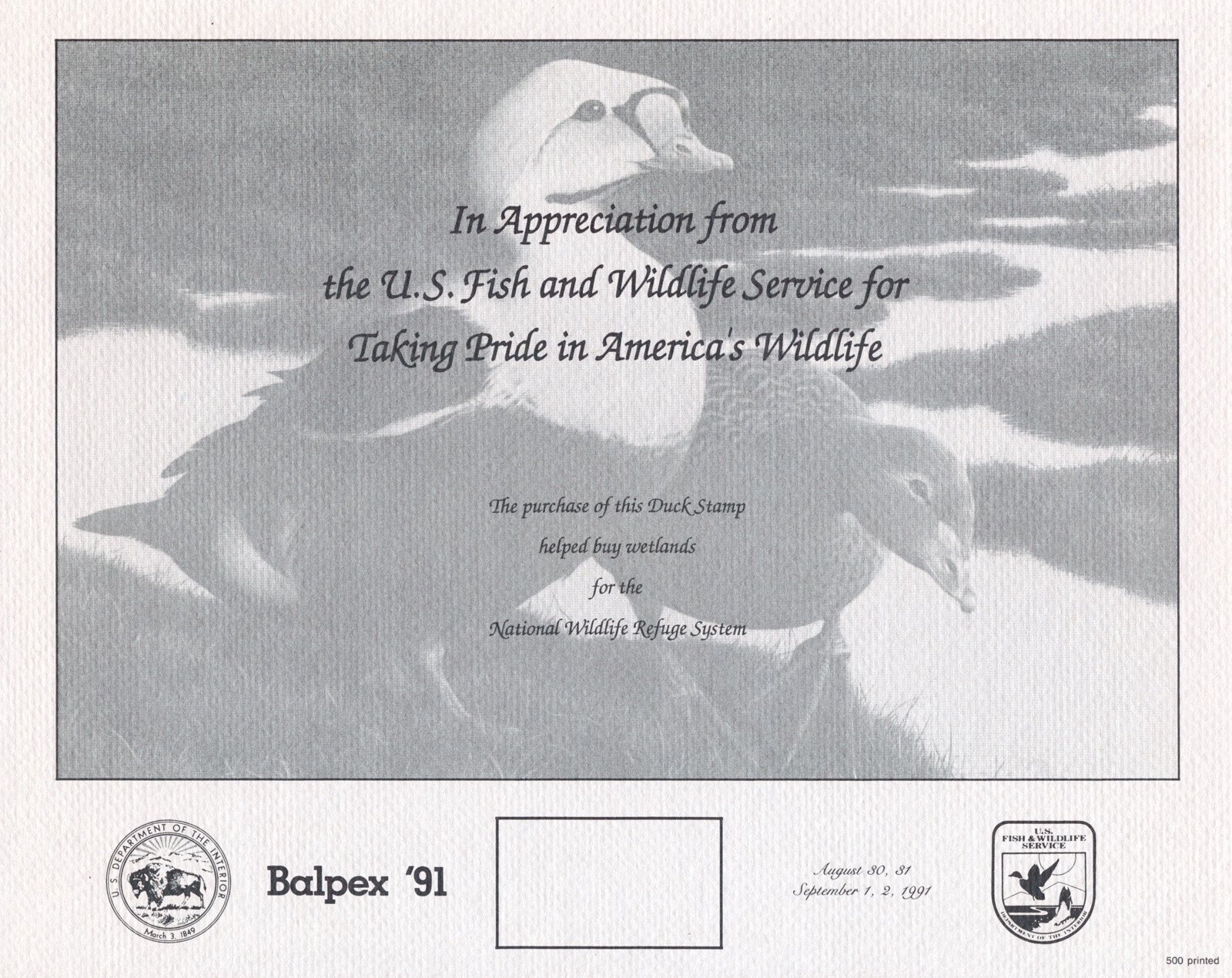 2 Duck Stamps & 23 U.S. Fish & Wildlife Appreciation Souvenir Cards 1975-1997 US