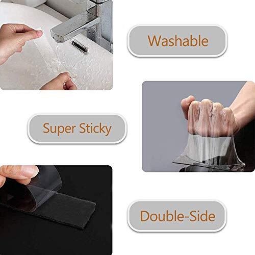 Cinta de montaje extraíble de doble cara Cinta transparente reutilizable, 20ft