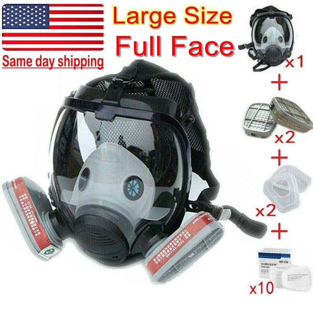 Large Respirator Gas Mask 15 in 1 Full Face Spraying Painting For 6800 Facepiece