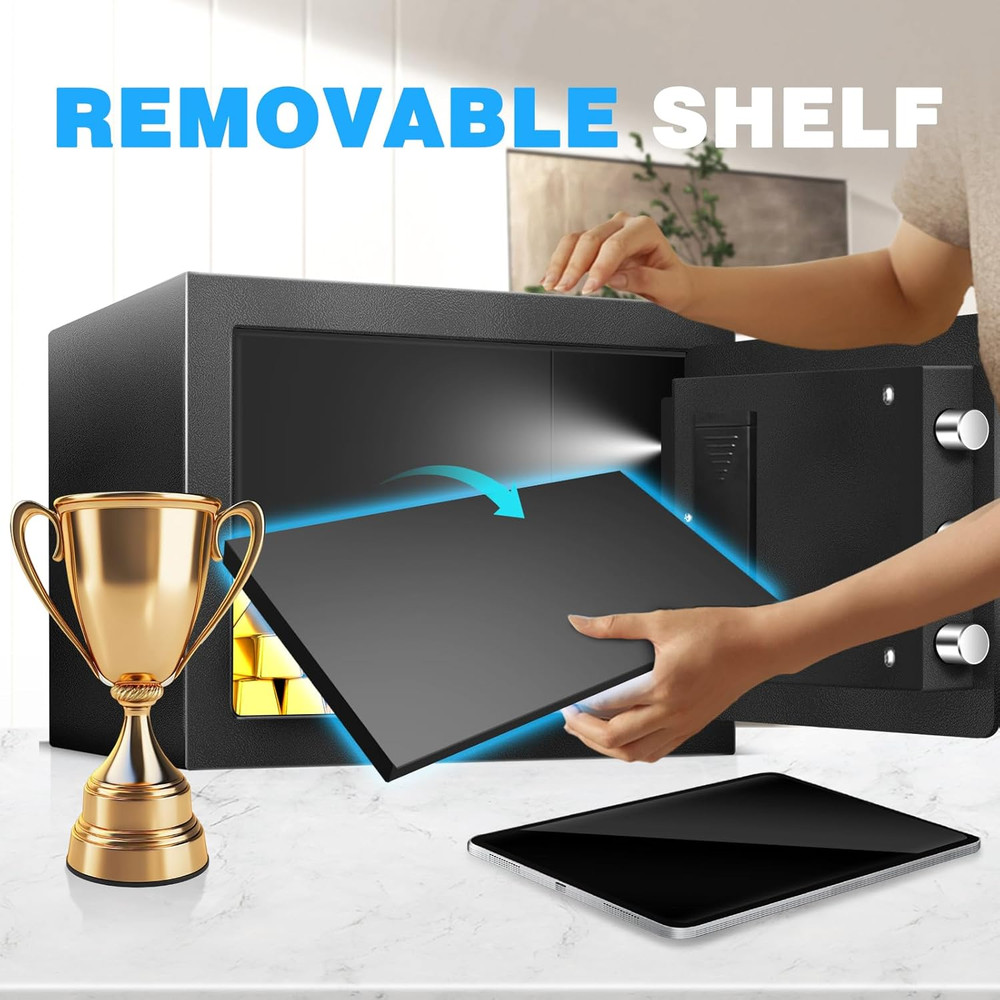 1.5 Cu Ft Small Fireproof Safe Box for Home Documents with Type-C External Power