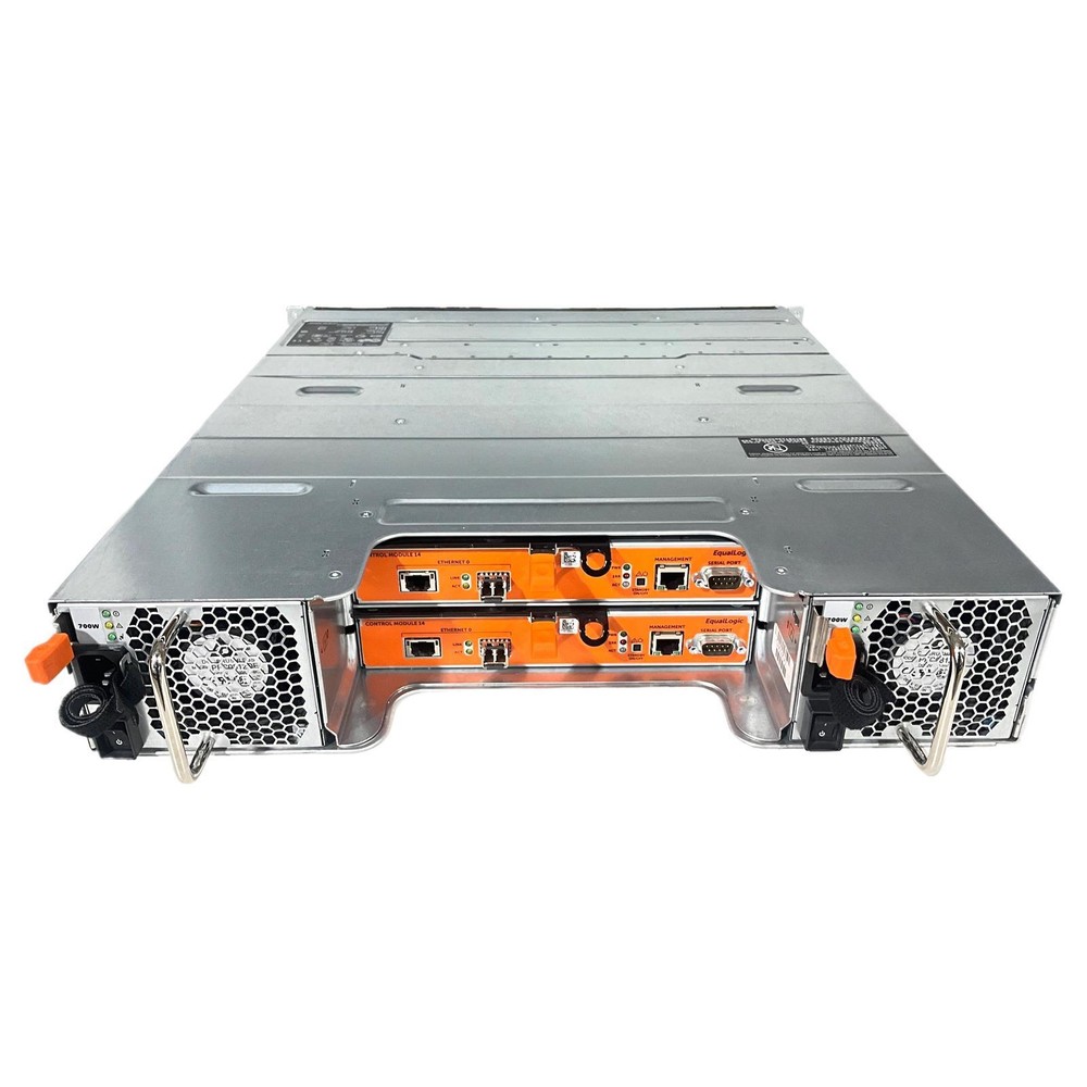EqualLogic PS6100 24 Bay SFF Disk Array NAS SAN 2 Type 14 10G Orange Controllers