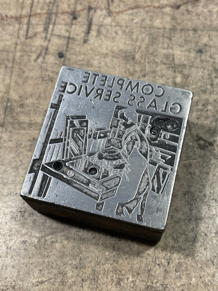 Printing Letterpress Printers Block Complete Glass Service (2007)