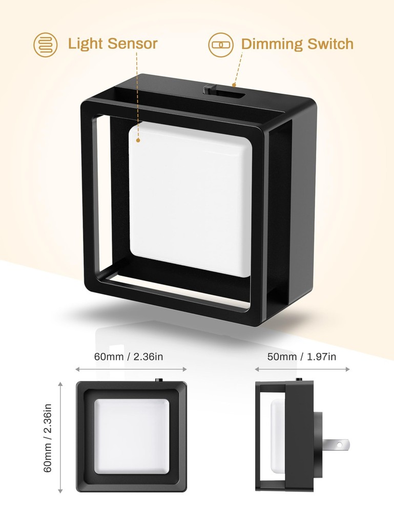 Doresshop Led Night Light, Night Lights Plug Into Wall [2 Pack] With D