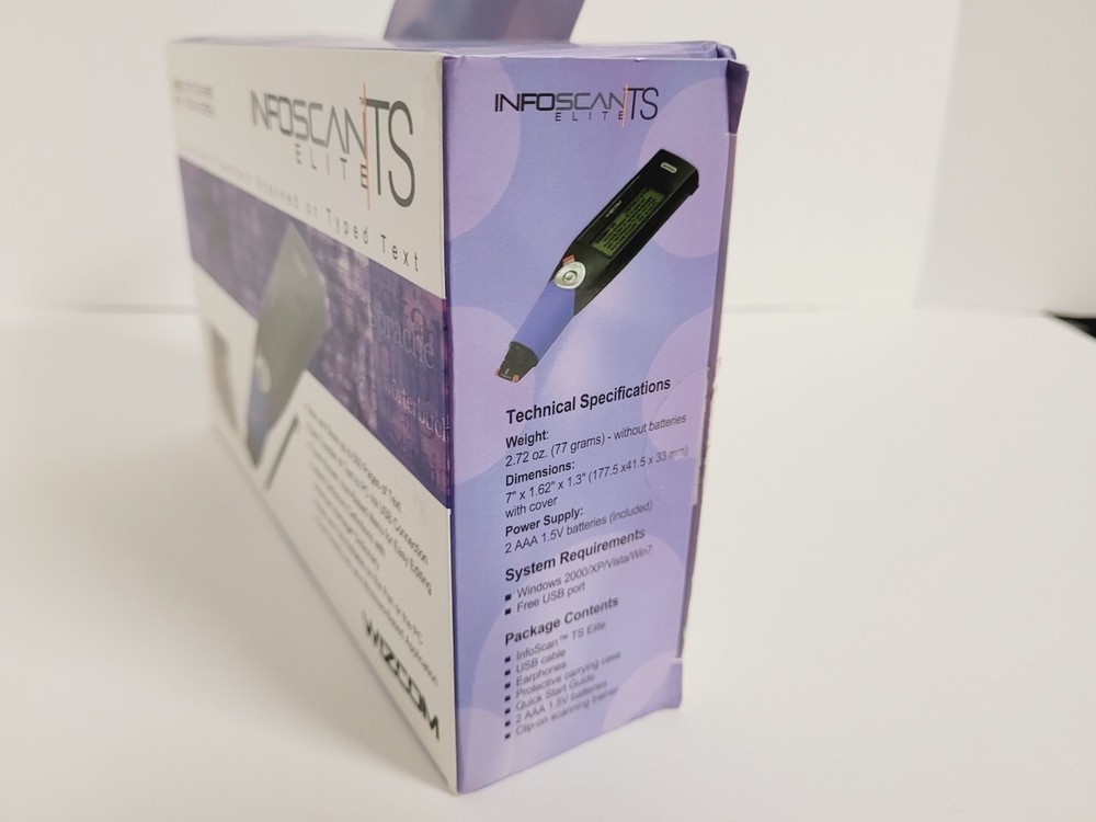 Open Box Wizcom Infoscan Elite TS Mobile Text Scanner with Touch Screen