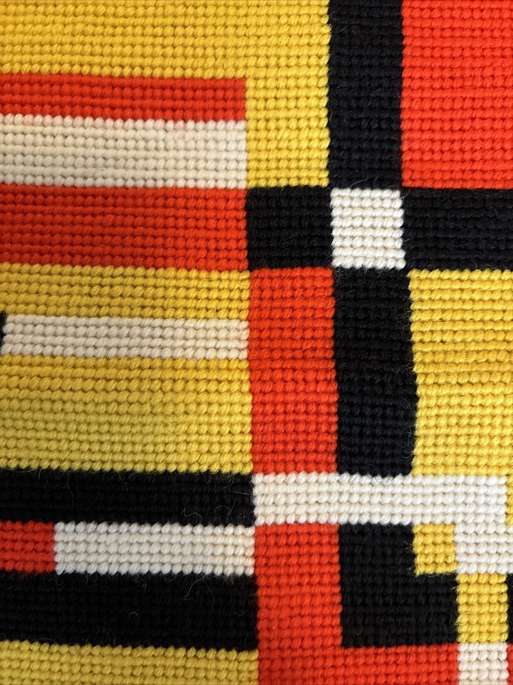 Finished Needlepoint Tetris Completed 15"x15"