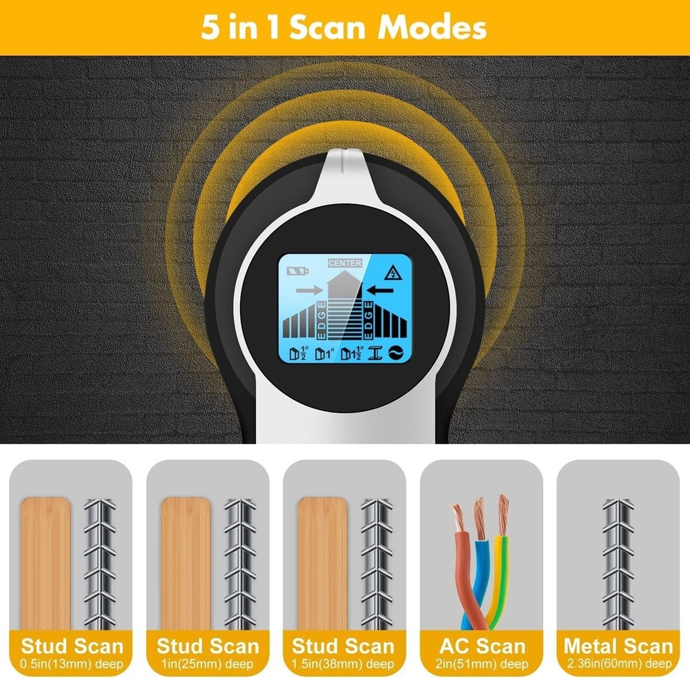Stud Finder Wall Scanner 5 in 1 Blue