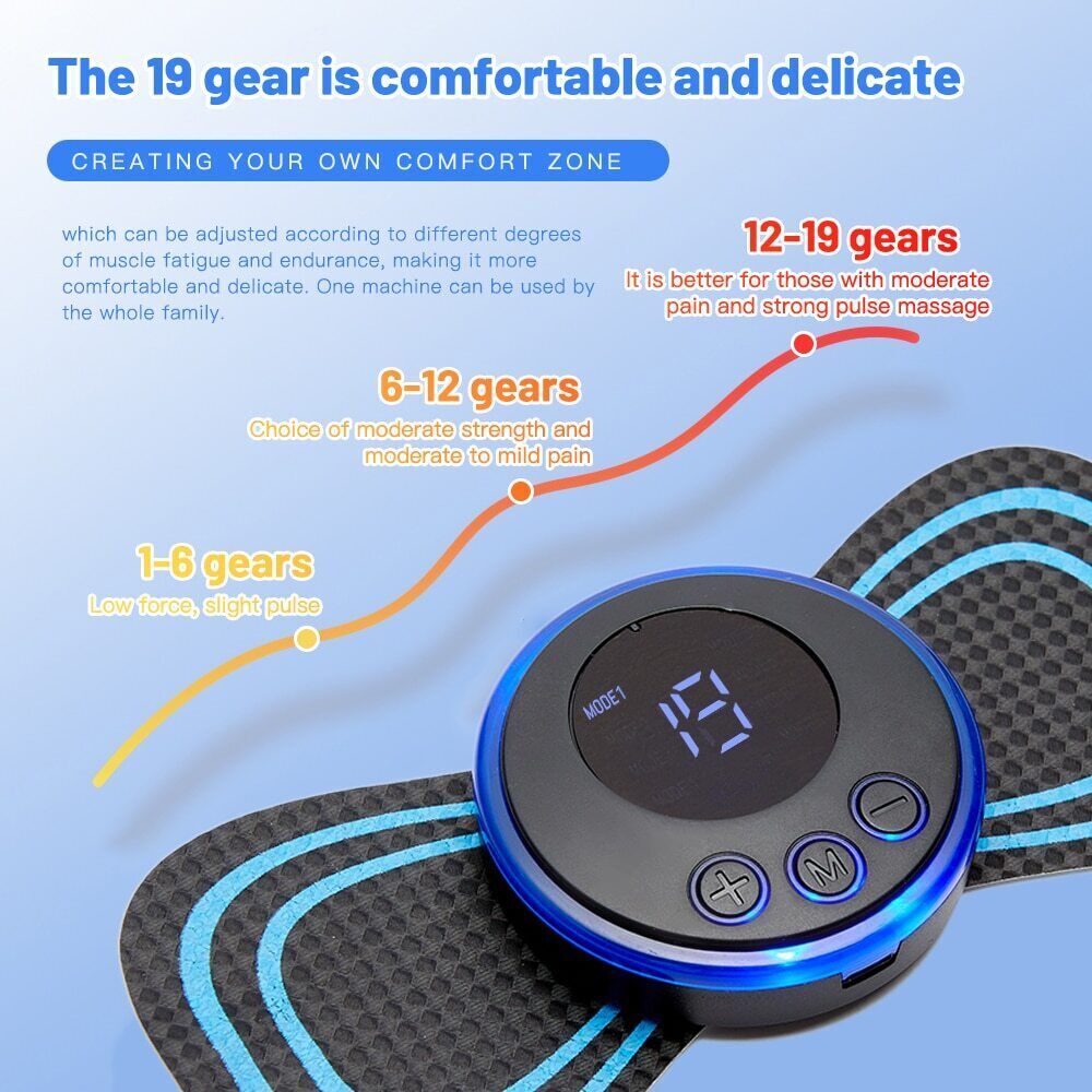 Portable Mini Electric Neck Back Massager Cervical Massage Patch Stimulator