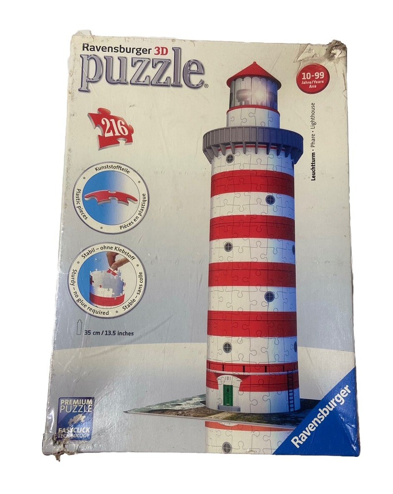 3D Lighthouse Puzzle Ravensburger EASYCLICK Technology No Glue Required - Sealed