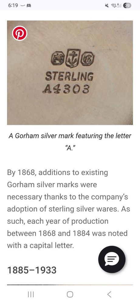 Gorham Sterling Silver Napkin Ring 1869 Monogrammed DLA
