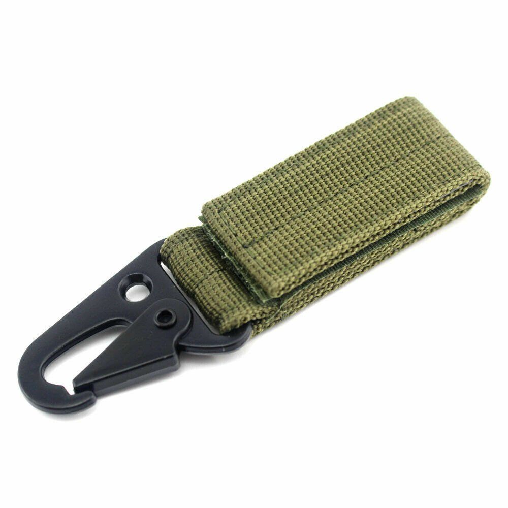 Tactical Molle Hanging Belt Carabiner KeyHook Webbing Buckle Strap Clip Backpack