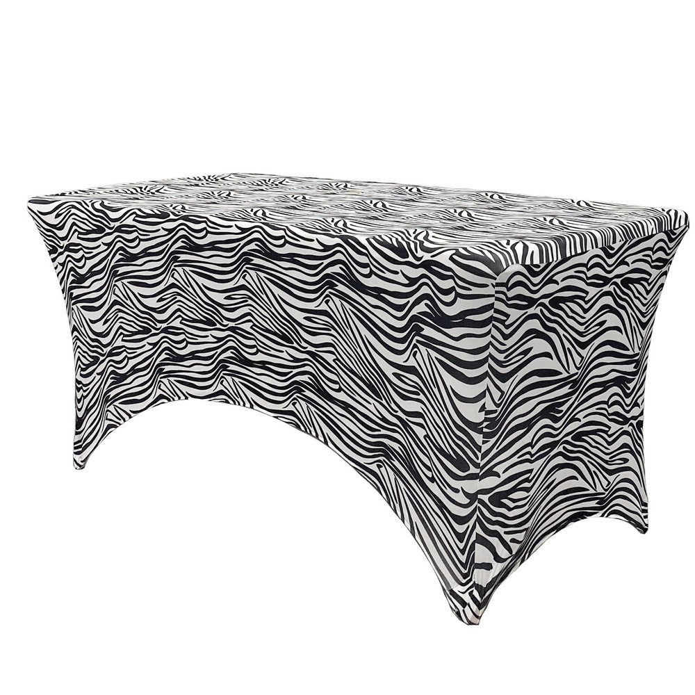 6 ft Rectangular Fitted Spandex Tablecloths, Party Folding Elastic Table Covers