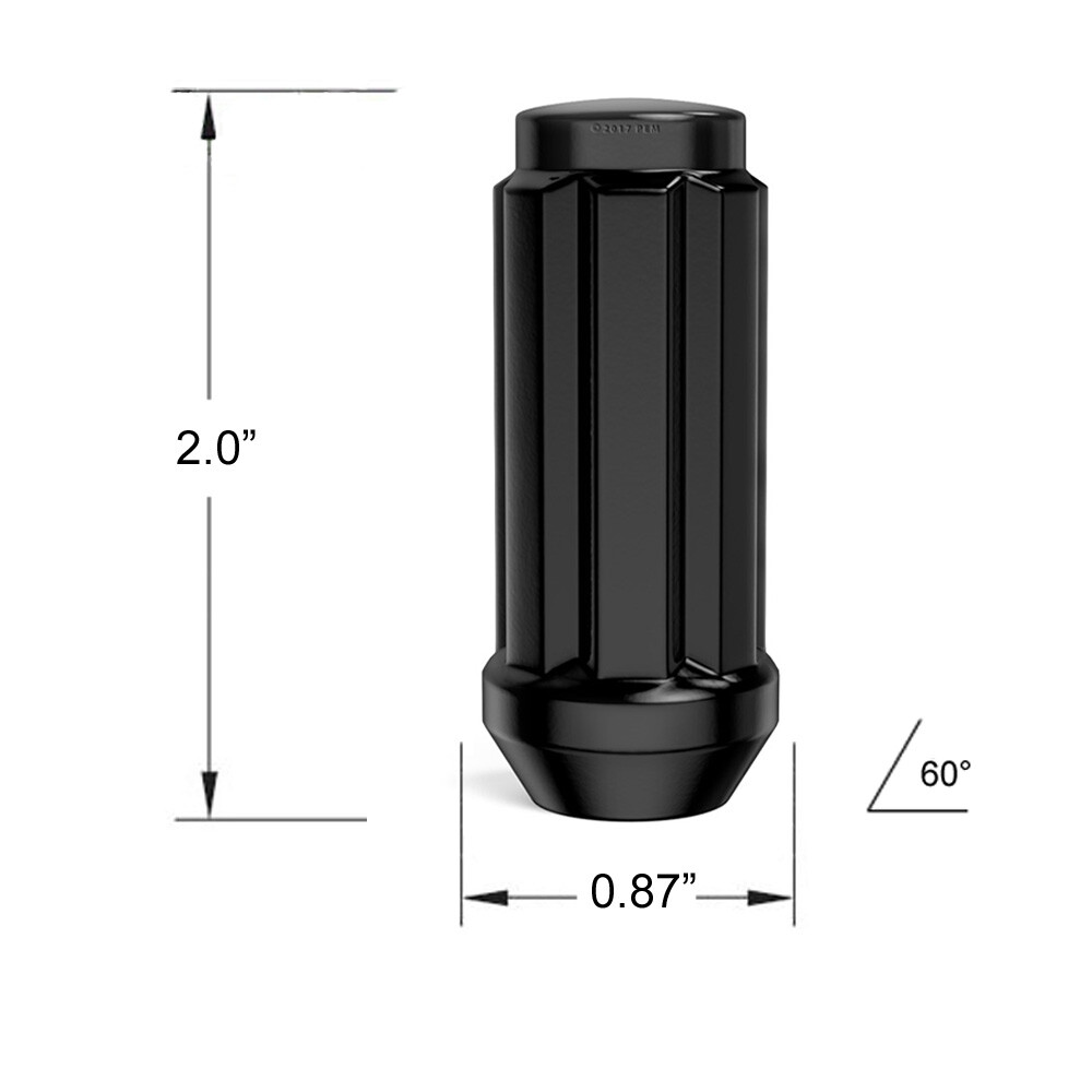 24pc Black Spline Lug Nuts | 14x2 Threads | for Ford Expedition F150 Navigator