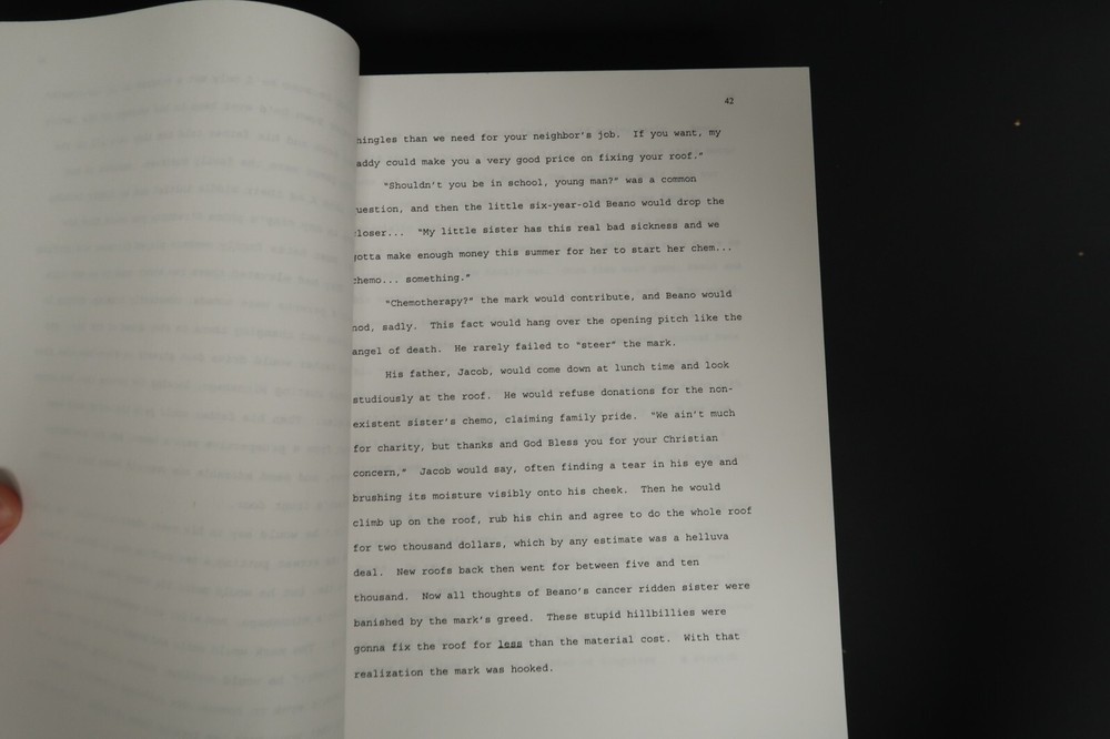 King Con Original Book Script Stephen J. Cannell Studios Collection 1996 Novel