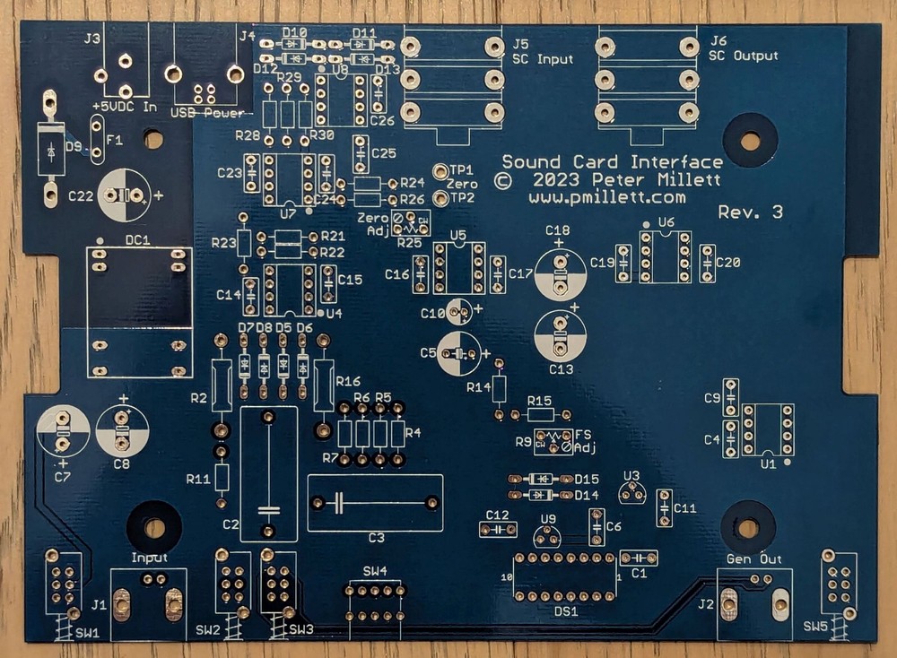 UPDATED: DIY PCB (only) - Sound Card Interface / RMS Voltmeter
