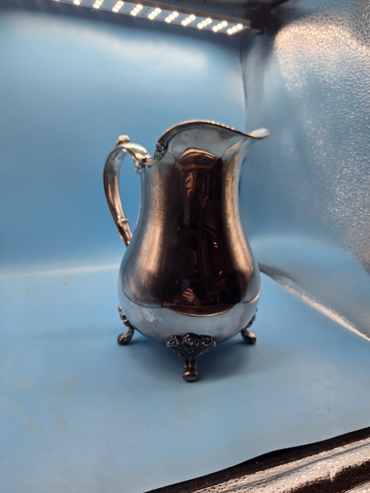 Vintage Webster Wilcox Silverplated Water Pitcher #7317 American Rose