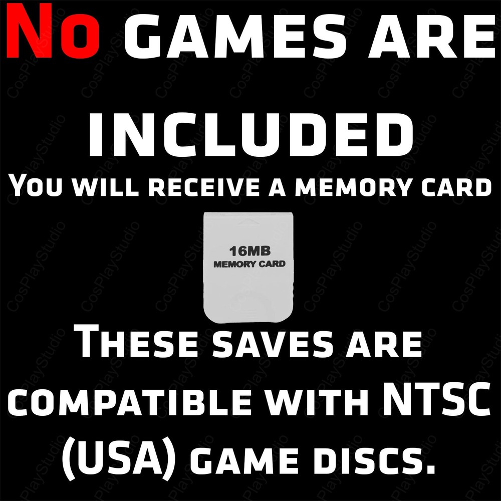 Unlocked GameCube Memory Card 40+ Save Files Completed GameCube Save Smash Mario