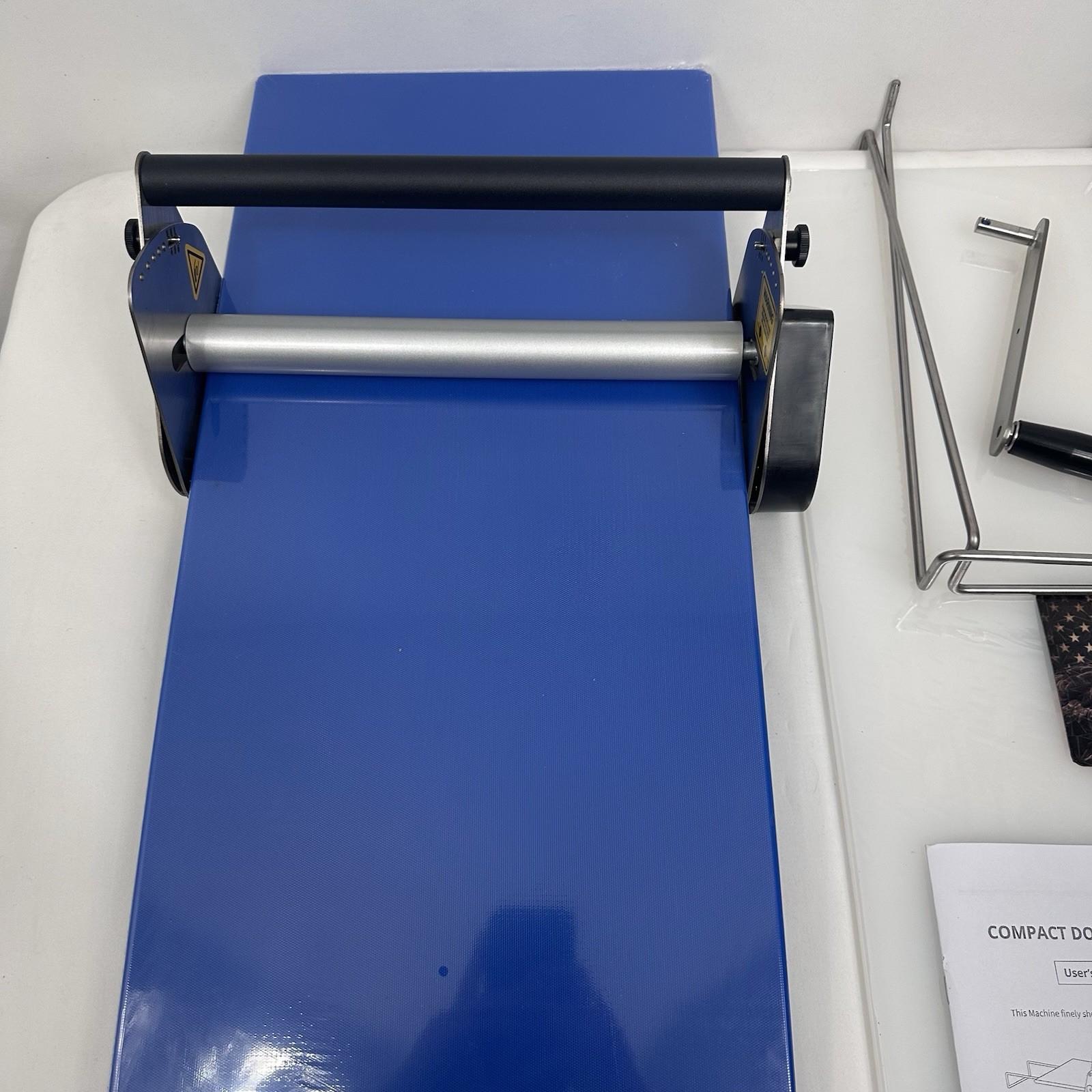 12” Folding Dough Sheeter Machine w/ 2 Rolling Boards Stainless Steel Thickness