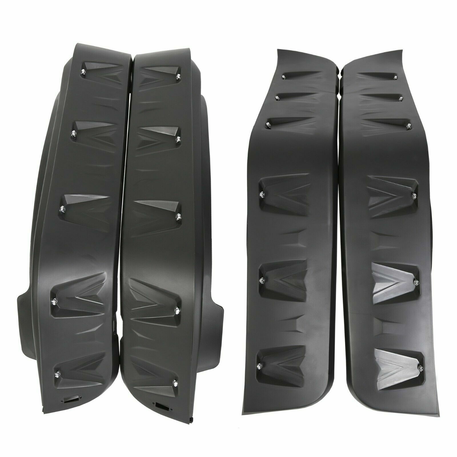 For 07-18 Jeep Wrangler JK Pocket Rivet Style Smooth Fender Flares w/LED 4PCS