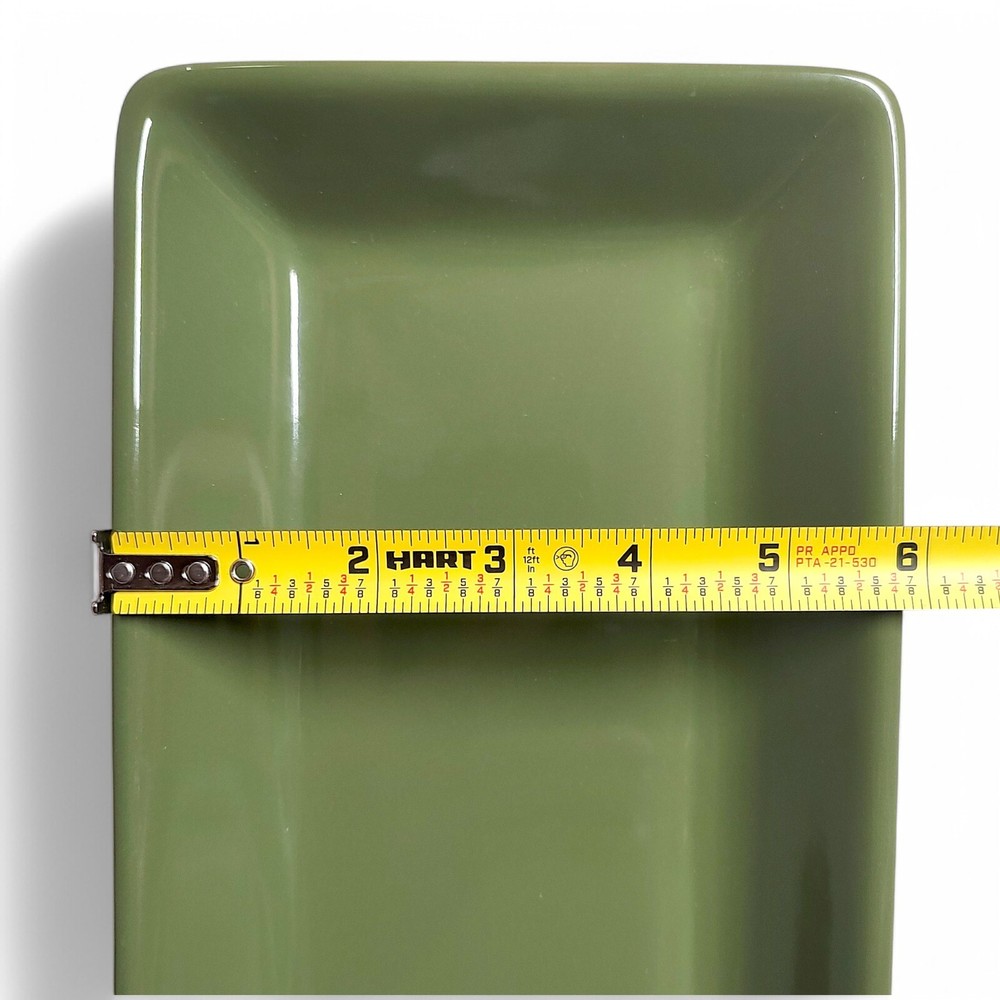 Pampered Chef Simple Additions Rectangular Serving Platter Green 15”x 6"x 1.5"