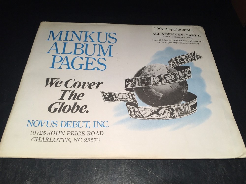 New Minkus All American United States Stamp Album Supplement Pages- 1996 Part 2