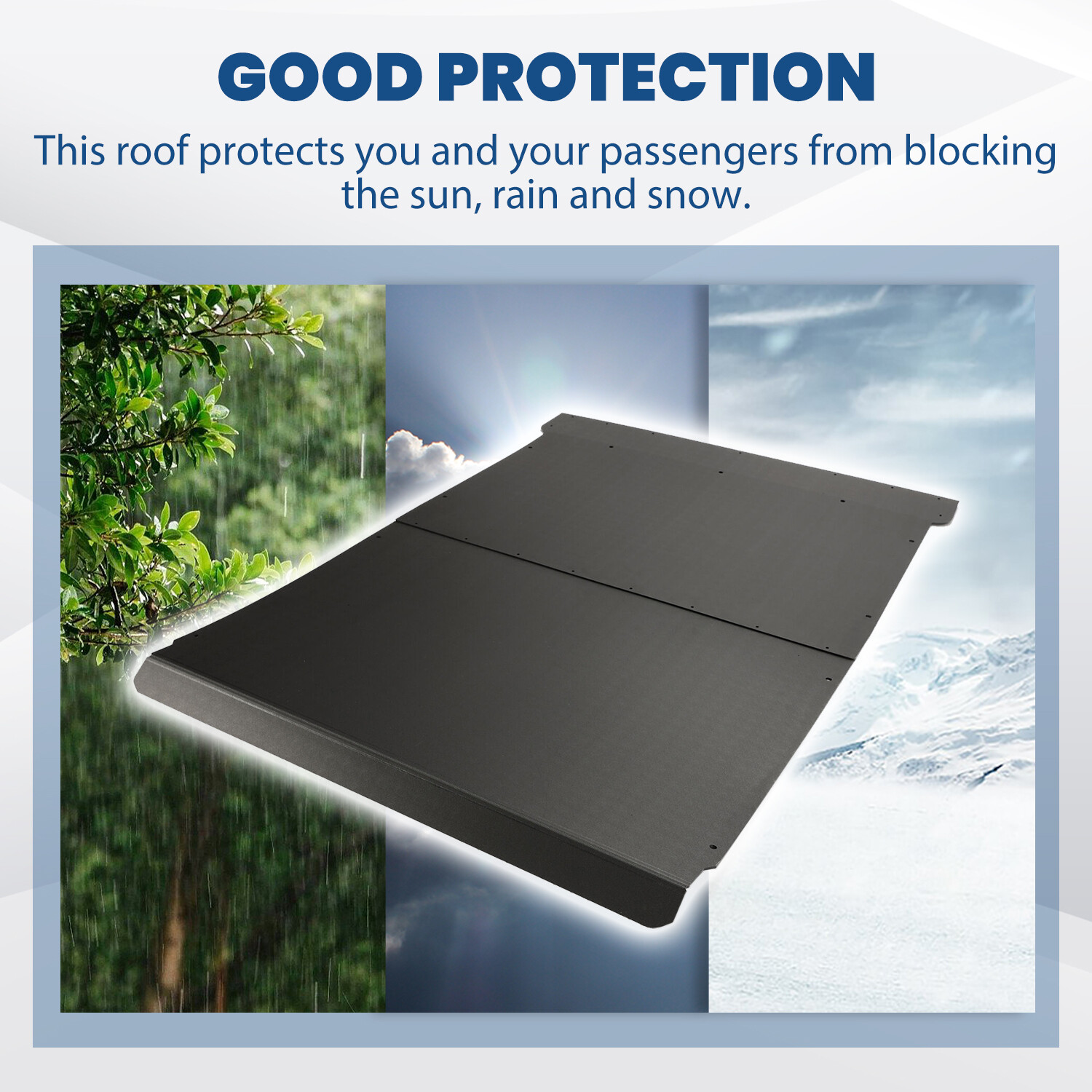 2 pcs Hard Top Roof Fit Polaris Ranger 570 Crew Mid-Size 2015-2019 4 Seat