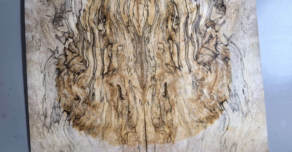 5A Spalted Maple Guitar Top Veneer Bookmatched Set Luthier Supply