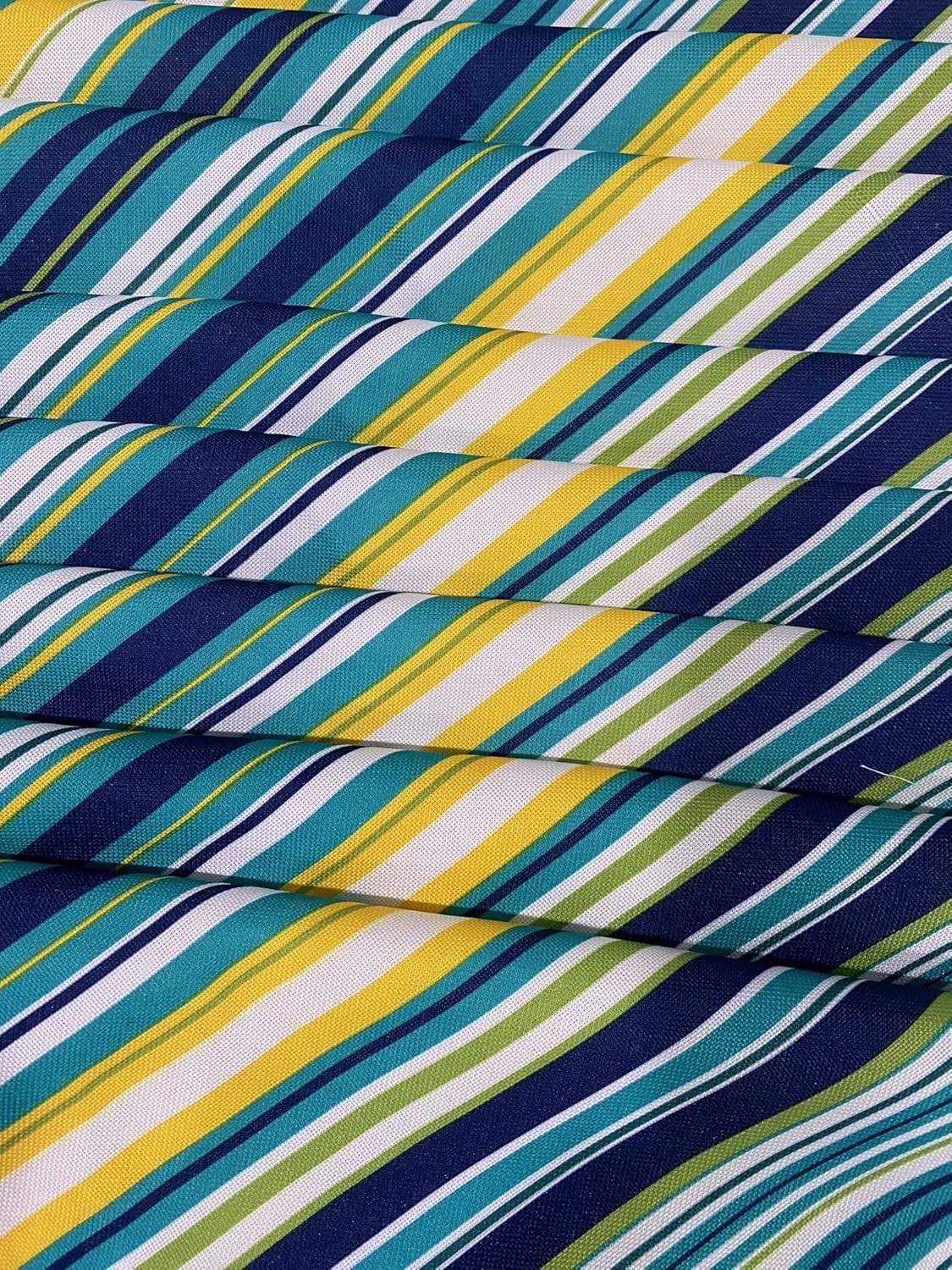 Set of 12 Cloth Napkins Damask ~ 18" Square Strip Multi Color