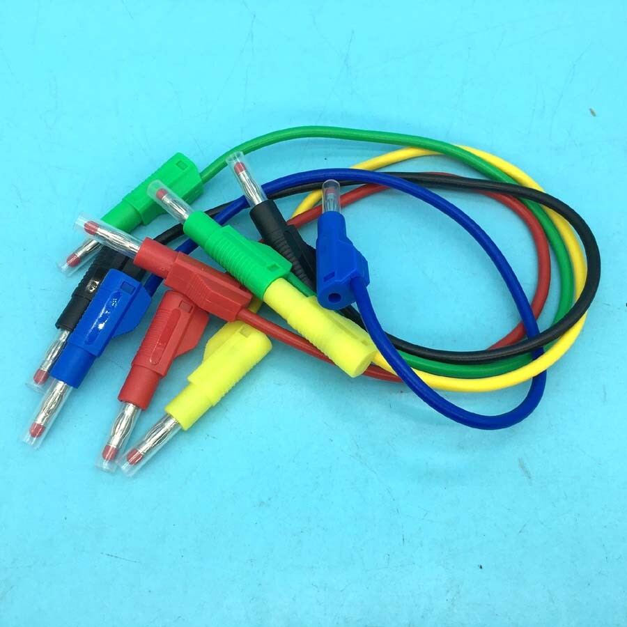 5pc 4mm Stackable Banana Plug 14AWG 100cm/1.64ft Test cables Retractable Shrouds
