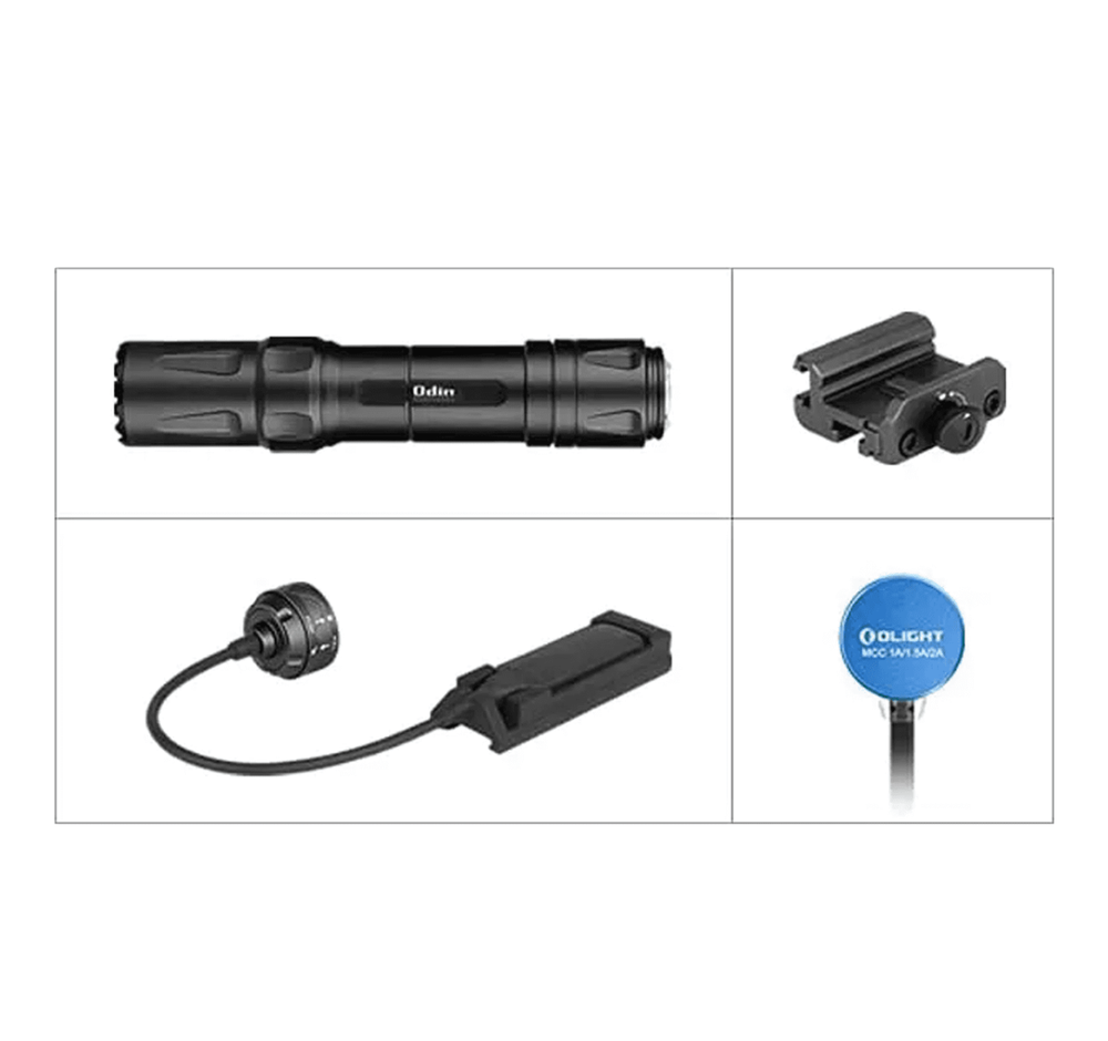 Olight Odin Rechargeable Flashlight with Weaver/Picatinny Mount & Remote Switch
