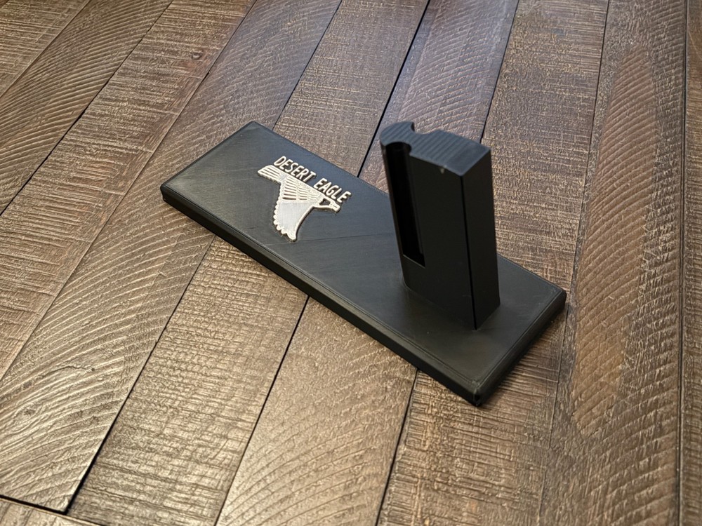 Desert Eagle 50 AE Design Display Stand Silver Chrome Safe Organization Stand