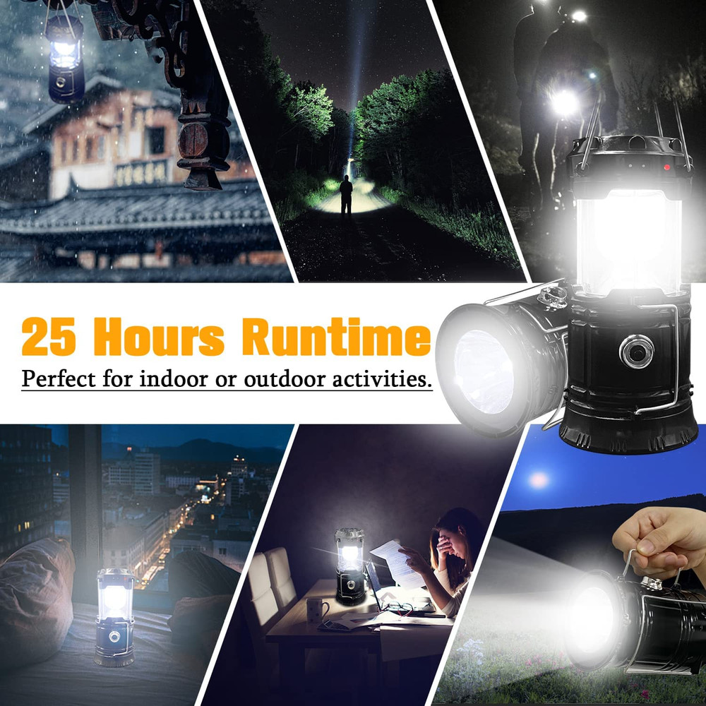 Collapsible Portable LED Camping Lantern Lightweight Waterproof Solar USB