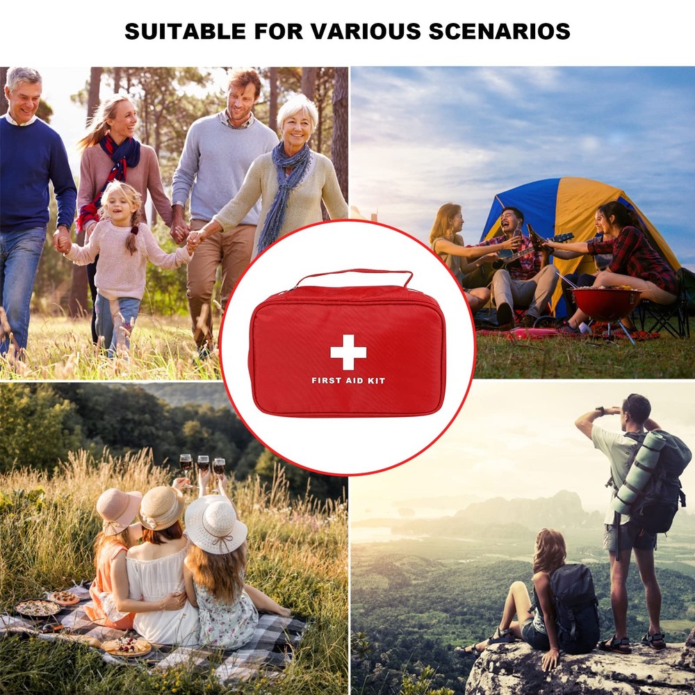 6pcs First Aid Bag Empty, Waterproof Durable First Aid Kit Bag Empty with Zip...